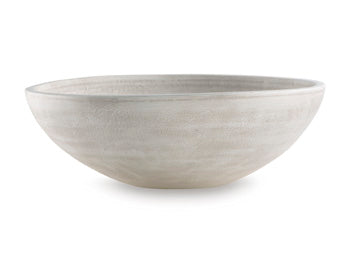 Ashley Furniture Meadie Bowl, decorative ceramic bowl with intricate patterns, perfect for table display or storage.