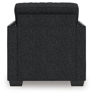 Ashley Furniture Jasmine Peaks Chair showcasing a stylish fabric upholstered chair with a high back and wooden legs.