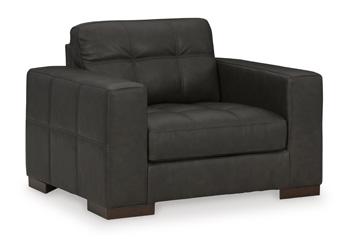 Ashley Furniture Luigi oversized chair with plush upholstery and a modern design, shown in a cozy living room setting.