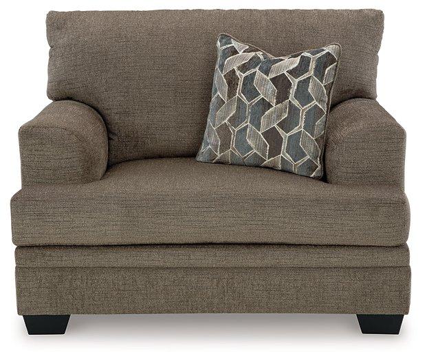 Oversized Ashley Furniture Stonemeade chair with plush fabric and wide seating for comfortable relaxation.