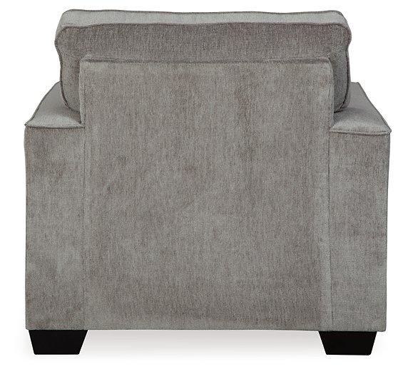 Ashley Furniture Altari Chair with plush fabric upholstery and wooden legs, showcasing a modern and comfortable seating design.