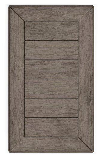 Ashley Furniture Bolanburg chairside end table with a wood finish, featuring a single drawer and open shelf for living room use.