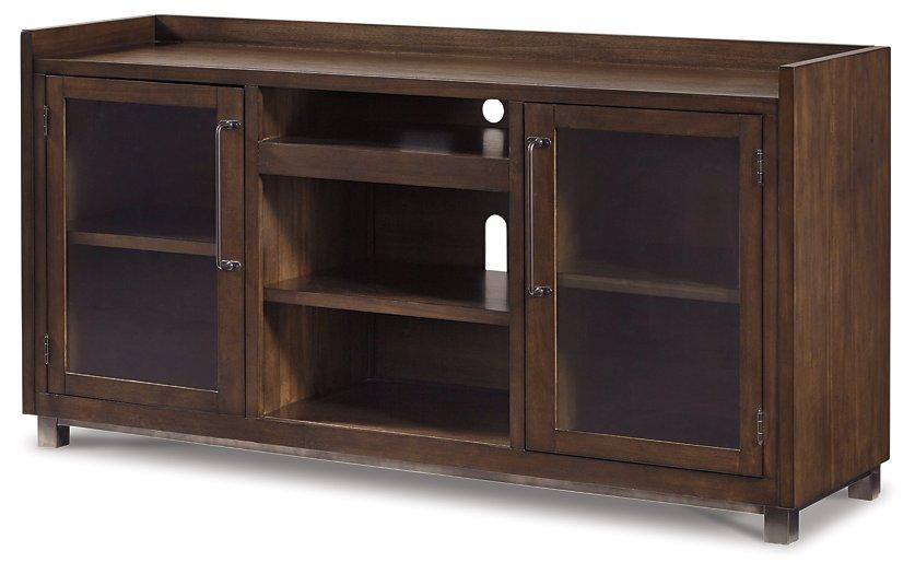 Ashley Furniture Starmore 3-piece entertainment center with TV stand and storage cabinets in a modern design.