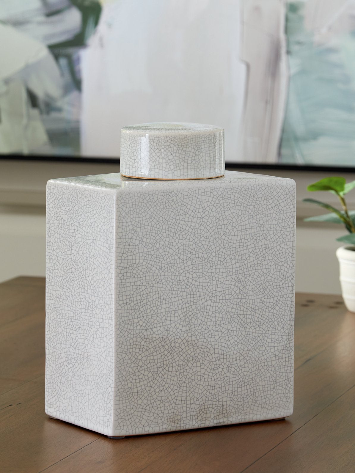 Ashley Furniture Haddworth Jar, decorative ceramic jar with intricate design, perfect for home decor or storage.