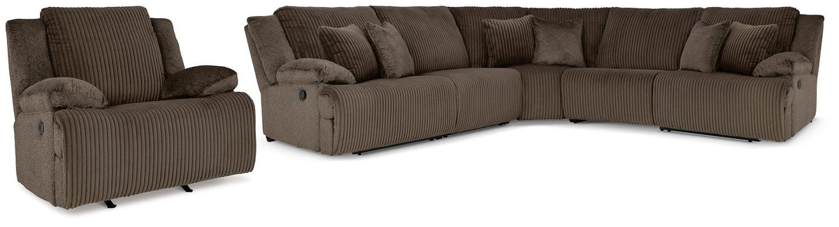 Ashley Furniture Top Tier living room set with sofa, loveseat, and armchair in a modern fabric upholstery arrangement.