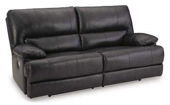Ashley Furniture Mountainous Living Room Set with plush sofa and armchair, featuring cozy mountain-inspired fabric and wooden accents.