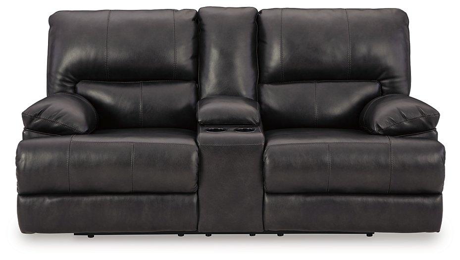 Ashley Furniture Mountainous Living Room Set featuring a sofa and armchair with plush cushions in a modern design.