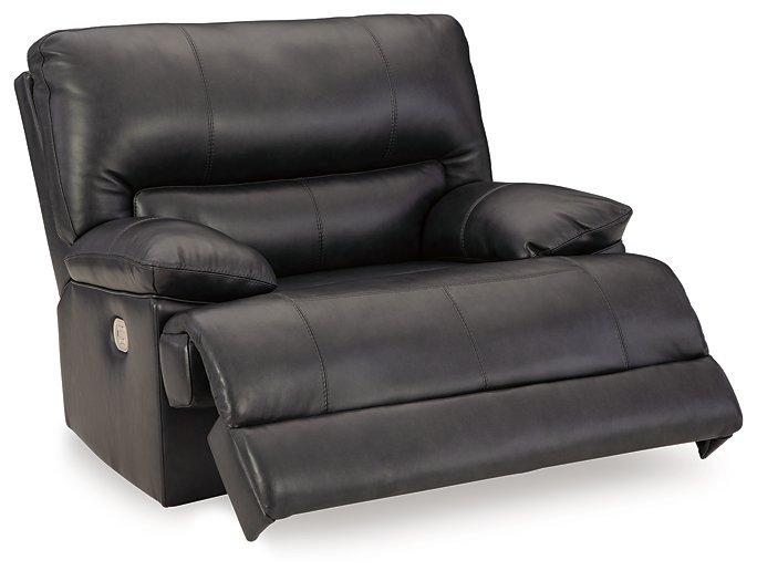 Ashley Mountainous Living Room Set featuring a sofa and armchair with plush cushions and neutral-toned fabric.