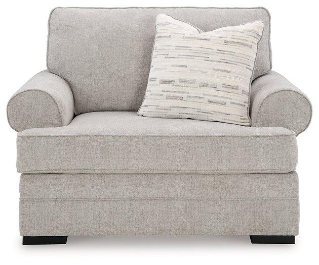 Ashley Furniture Eastonbridge living room set with sofa, loveseat, and armchair in a modern fabric design.