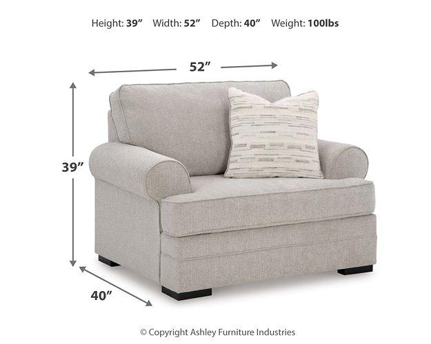Ashley Furniture Eastonbridge living room set with sofa and armchair, featuring neutral upholstery and modern design.