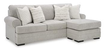 Ashley Furniture Eastonbridge living room set with sofa, loveseat, and armchair in a modern fabric upholstery, arranged in a cozy living space.