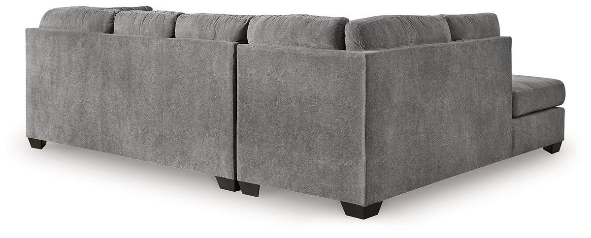 Ashley Furniture Marleton living room set featuring a sofa and armchair with neutral upholstery and modern design.