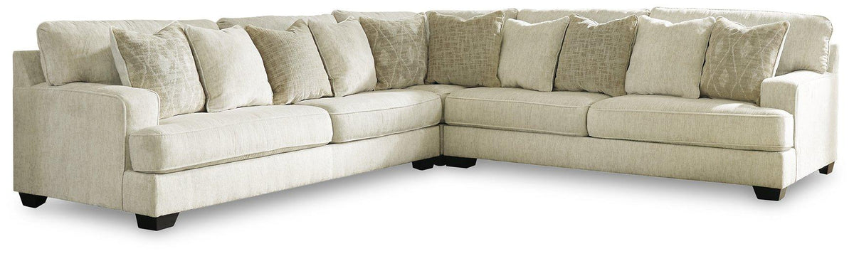 Ashley Furniture Rawcliffe living room set with sofa and armchair in a modern design, shown in a cozy, stylish interior setting.