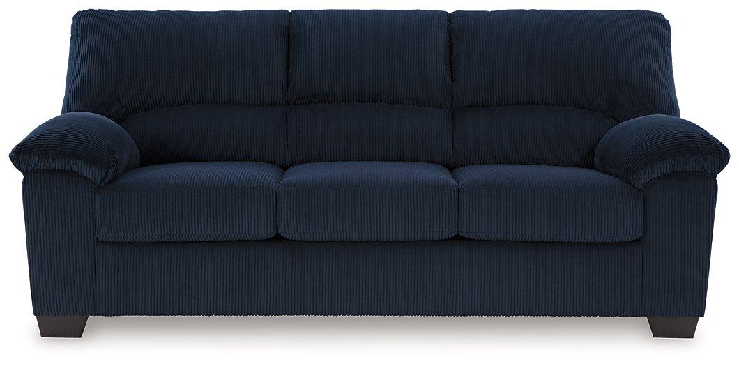 Ashley Furniture SimpleJoy living room set with sofa and armchair, featuring neutral upholstery and modern design.
