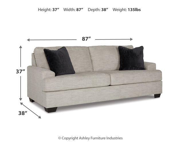 Ashley Vayda Living Room Set with sofa and armchair in modern fabric, stylish and comfortable for contemporary living rooms.