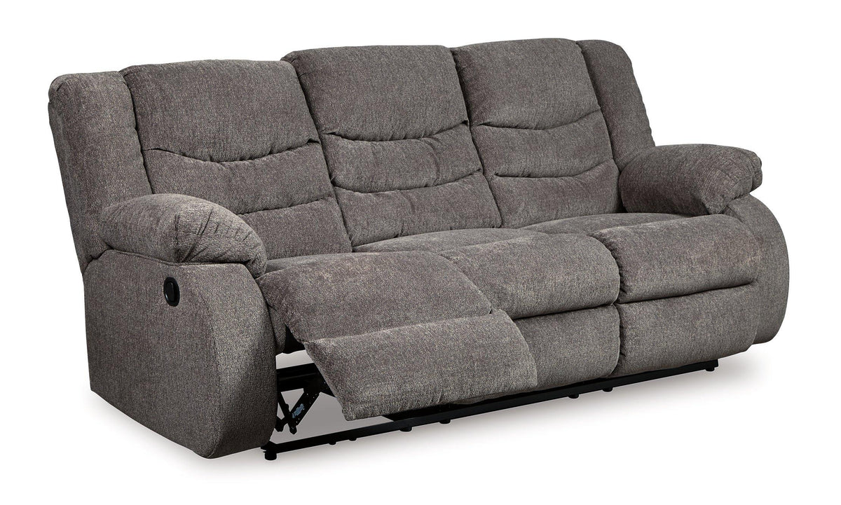 Ashley Furniture Tulen living room set featuring a sofa, armchair, and coffee table in a modern, stylish design.