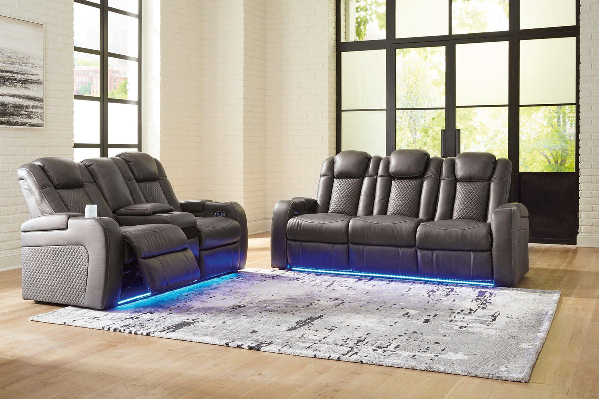 Ashley Furniture Fyne-Dyme living room set with plush sofa and armchair in modern upholstery, perfect for stylish home decor.