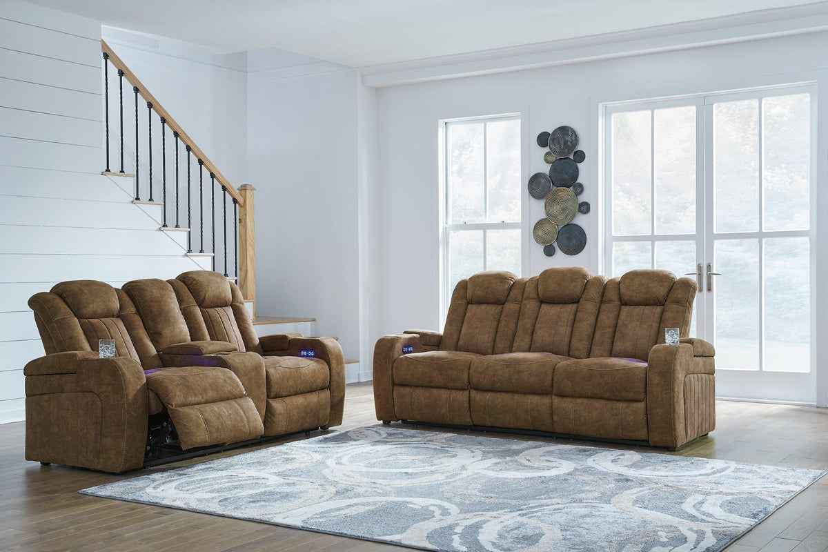 Ashley Furniture Wolfridge living room set featuring a sofa, loveseat, and armchair with neutral fabric and modern design.