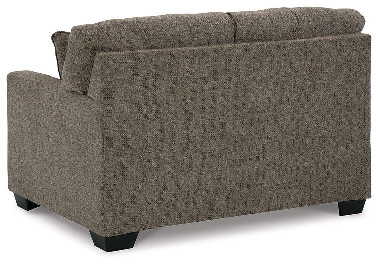 Mahoney loveseat by Ashley Furniture, featuring plush upholstery and a cozy, stylish living room setting.