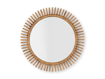 Ashley Furniture Tedwell Accent Mirror with a sleek, modern frame, wall-mounted design, and reflective glass for stylish home decor.