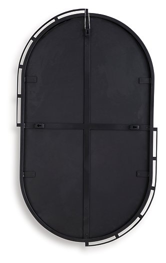 Set of two Ashley Furniture Valkings Accent Mirrors featuring sleek rectangular frames and modern design.
