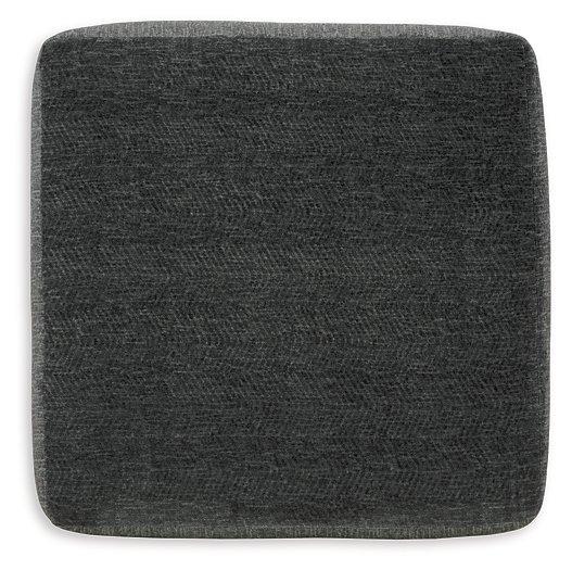 Oversized Ashley Furniture Biddeford accent ottoman with plush fabric and sturdy wooden legs, perfect for living room decor.