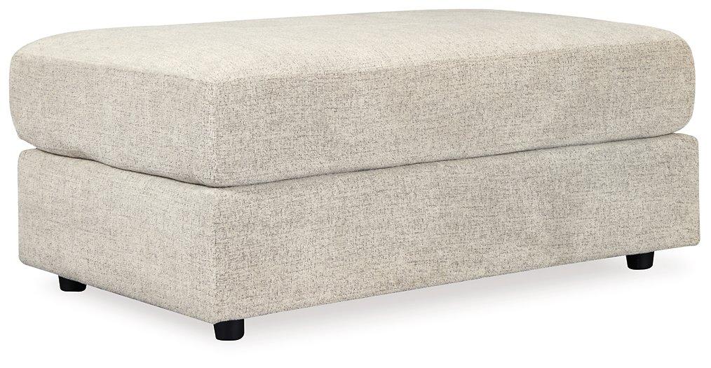 Oversized Ashley Furniture Soletren Ottoman with plush fabric and modern design, perfect for living room decor.