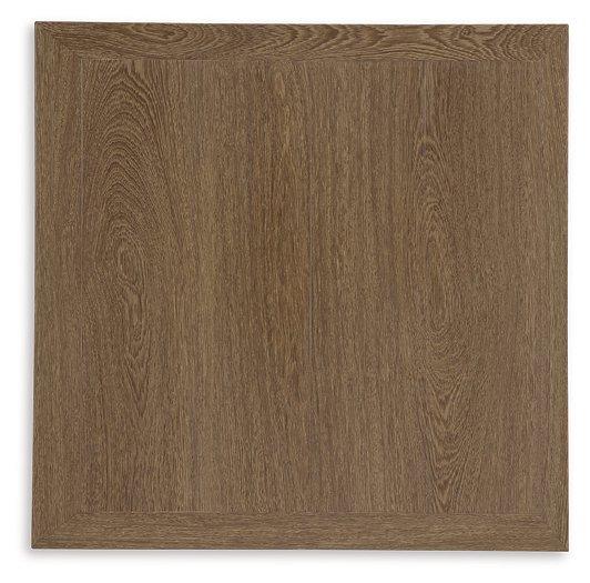 Ashley Furniture Serene Bay outdoor end table with a slatted design, perfect for patio or garden decor.