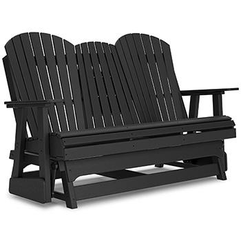 Outdoor loveseat by Ashley Furniture featuring a Hyland wave design, perfect for outdoor seating and relaxing in style.