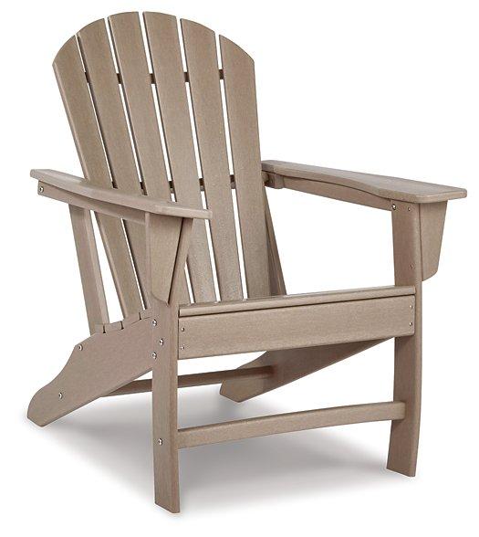 Outdoor seating set featuring a table and chairs from Ashley Furniture's Sundown Treasure collection, designed for patio relaxation.