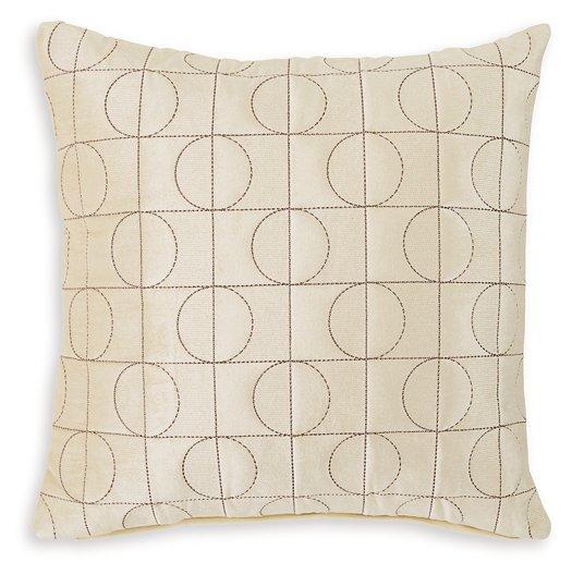 Set of four Ashley Furniture Kydner pillows featuring soft fabric and decorative stitching, perfect for cozy home decor.