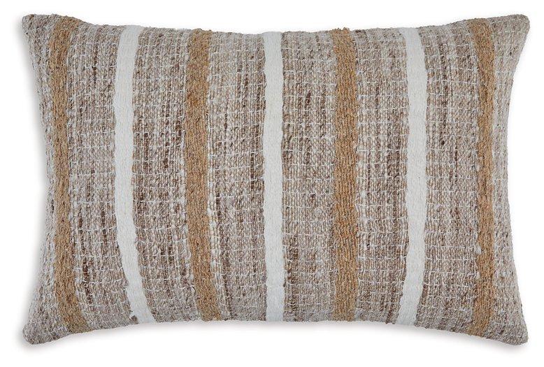 Set of four Ashley Furniture Benish pillows with decorative fabric and plush filling, ideal for sofa or bed decor.