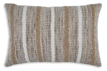 Set of four Ashley Furniture Benish pillows with decorative fabric covers and plush filling, ideal for sofa or bed decor.