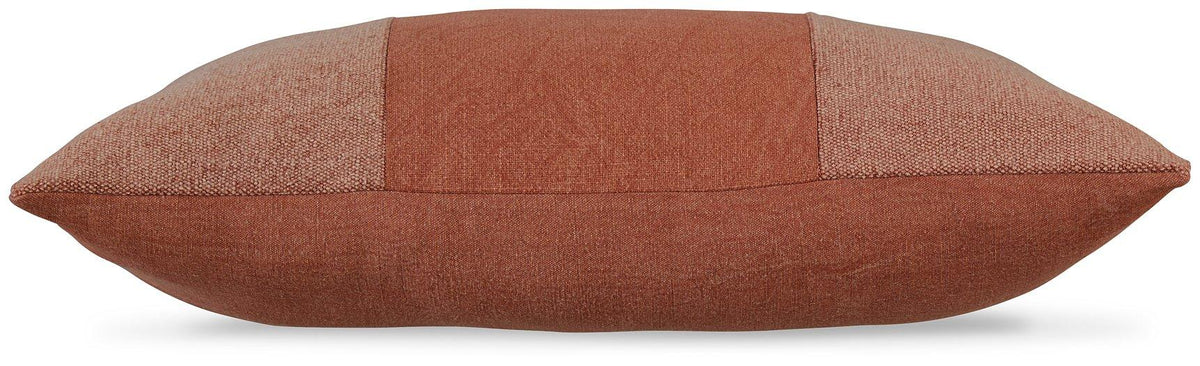 Dovinton Pillow by Ashley Furniture featuring soft fabric with decorative patterns for sofa or bed decor.