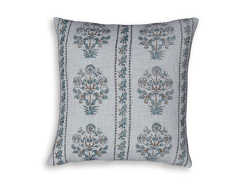 Set of four Ashley Furniture Paulmour pillows with textured fabric and decorative patterns, perfect for sofa or bed decor.