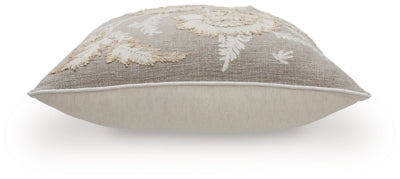 Set of four Ashley Furniture Viveka decorative pillows with patterned fabric and plush texture, perfect for enhancing living room decor.