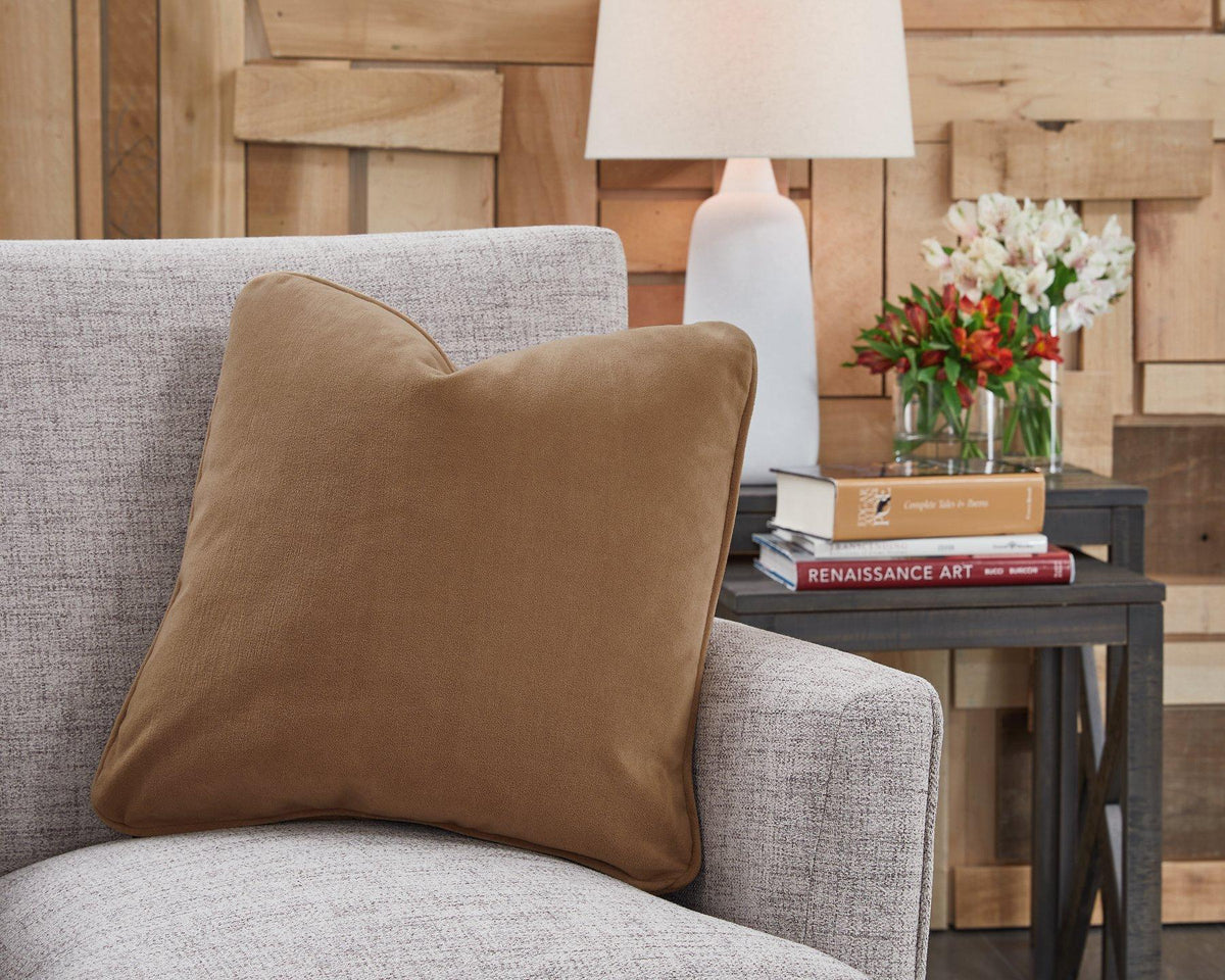 Ashley Furniture Caygan Pillow featuring soft fabric and decorative design, perfect for cozy and stylish home decor.