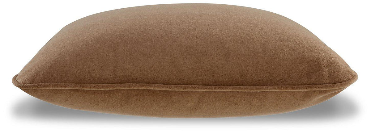 Ashley Furniture Caygan pillow with soft fabric and decorative design, perfect for home decor and comfort.