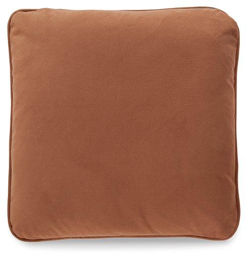 Ashley Furniture Caygan Pillow featuring soft fabric and decorative stitching, perfect for adding comfort and style to a sofa or bed.