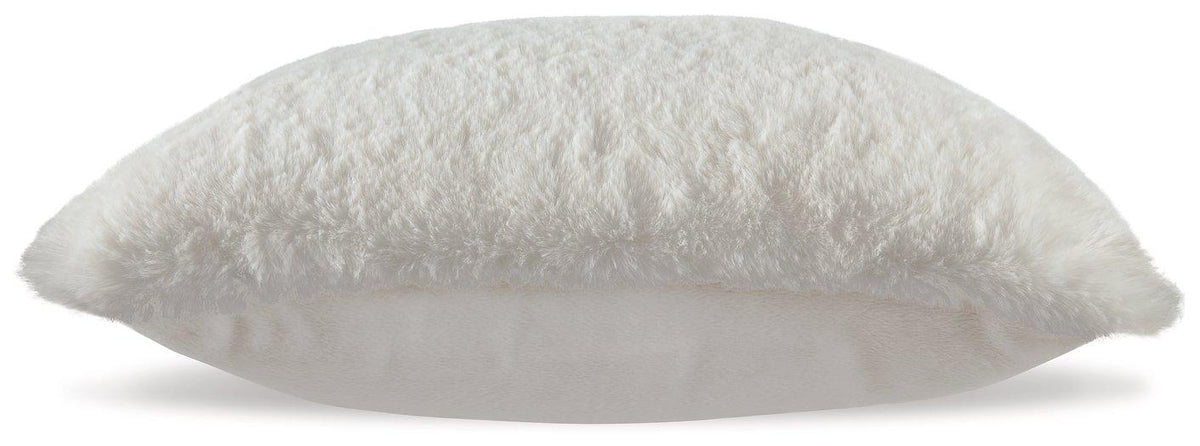 Set of four Ashley Furniture Gariland pillows featuring textured fabric and neutral tones, perfect for decorative sofa or bed accents.