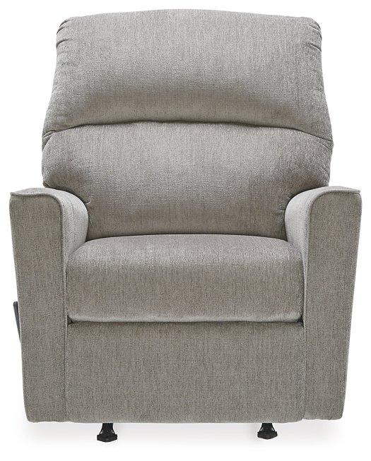 Ashley Furniture Altari recliner with plush upholstery and padded armrests, shown in a cozy living room setting.