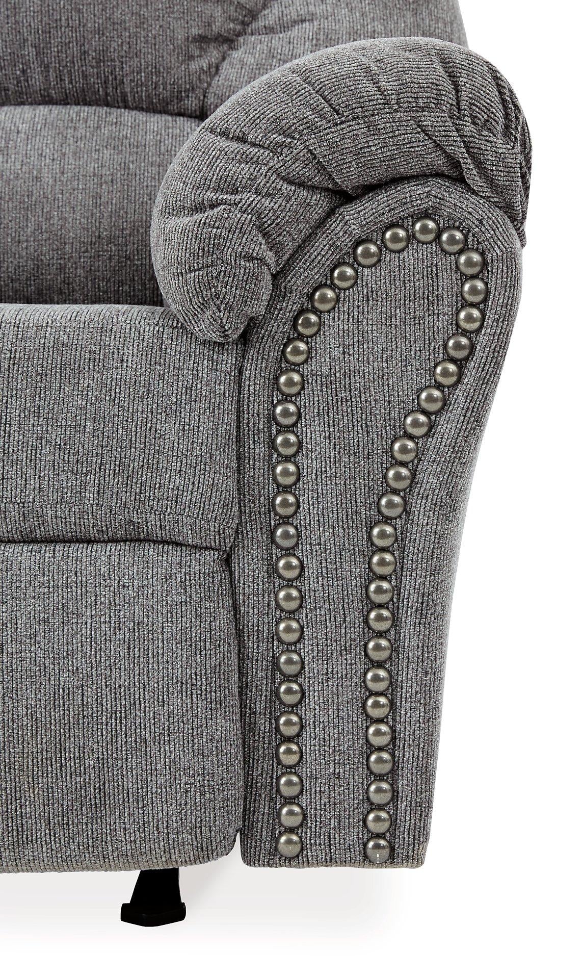 Allmaxx recliner by Ashley Furniture featuring plush upholstery and a comfortable, stylish design for living room relaxation.