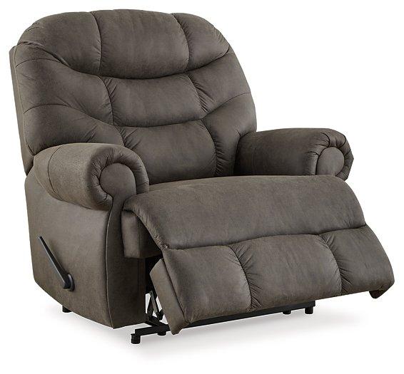 Ashley Furniture Camera Time recliner in a plush, comfortable design with padded armrests and a supportive backrest.
