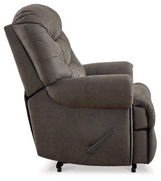 Ashley Furniture Camera Time recliner in soft fabric with plush cushioning and built-in reclining mechanism.