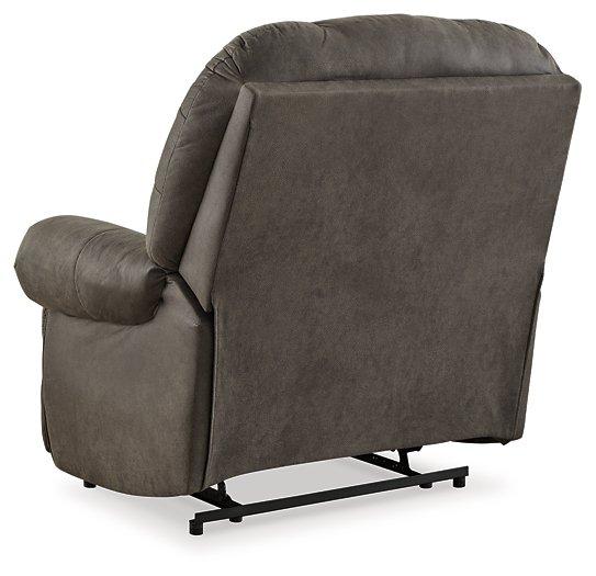 Ashley Furniture Camera Time recliner in plush fabric with padded armrests and high back for comfortable relaxation.