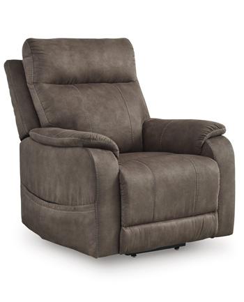 Ashley Furniture Crestmeade Power Lift Recliner in plush fabric with padded armrests and a reclining mechanism for comfort