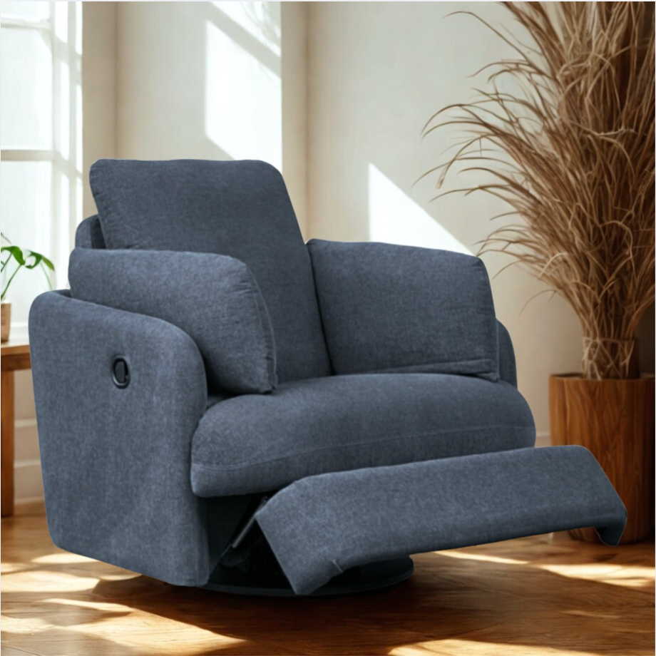 Ashley Furniture Modmax swivel recliner chair with plush upholstery and adjustable reclining and swivel features.