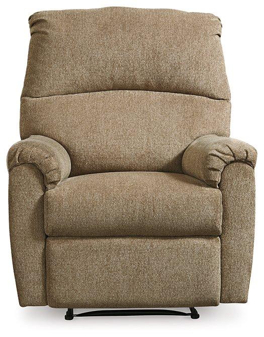 Nerviano recliner by Ashley Furniture featuring plush upholstery and a comfortable, modern design in a neutral fabric.