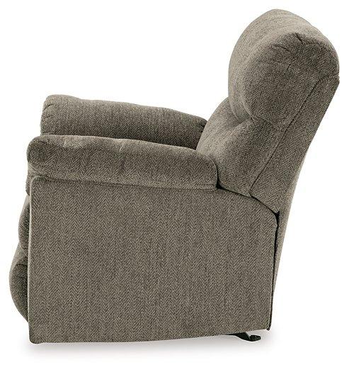 Comfortable Alphons Recliner by Ashley Furniture with plush fabric and padded armrests for relaxed seating.