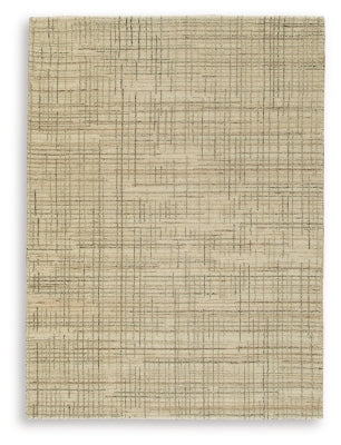 Ashley Furniture Janston Rug featuring a stylish pattern and soft texture, perfect for enhancing living room or hallway decor.